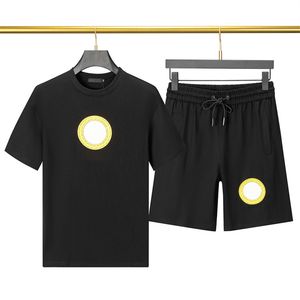 Nouveaux Designers marque mens Survêtements deux pièces ensembles tenues de sport lettre Broderie Manches courtes Loisirs vêtements de sport pur coton jogger costume vêtements décontractés