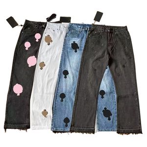 Nouveaux designers Fashion Denim Chrom Jeans Purple Designer Mens Womens Pantalon Ripted Biker Rippe