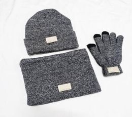 Nieuwe ontwerpers hoeden sjaals handschoenen sets mode sjaalhandschoenen beanie koude weer accessoires kasjmier cadeaitemen voor mannen dames0396781694