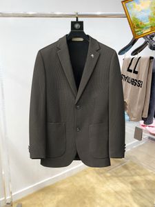 Nieuwe ontwerpers brief afdrukken heren blazers katoen linnen modejas ontwerper jassen zakelijke casual slank fit formeel pak blazer mannen pakken stijlen#a3
