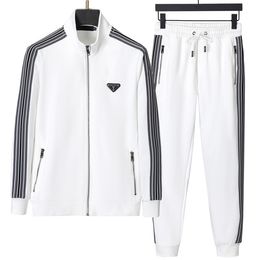 Novos designers masculinos fatos de treino marca de moda homens correndo pista terno primavera outono masculino de duas peças roupas esportivas estilo casual ternos M-L-XL-XXL-XXXL