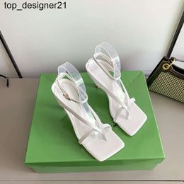 Nouveaux designers Femmes Femmes Sandales à talons hauts Pantoufles en cuir Strass Mesh Sandal Slides Top SPARKLE STRETCH Ladies Party Wedding Dress Shoes