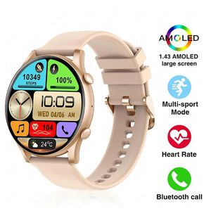 Nieuwe ontwerpen Dames Smartwatch 466 466 Resolutieverhouding HD Scherm Bluetooth Oproep Smart Watch Damespolshorloge Armband