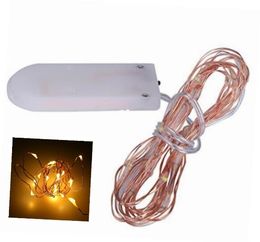 Nieuwe DHL Gratis Micro Copper Draad LED String Lights White Coin Batterij Operated 8 kleuren voor kleding Bloemdecoratie Myy