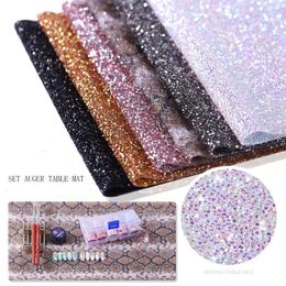 Nouveau diamant gommage tapis à ongles manucure Nail Art Table tapis outil Salon pratique coussin oreiller paillettes pliable lavable coussin