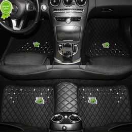 Nouveaux tapis de sol de voiture personnalisés universels en diamant pour la plupart des modèles de voiture tapis de voiture accessoires de voiture Bling pour femme