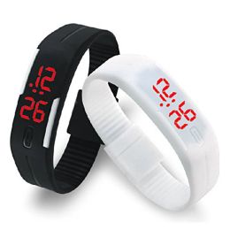 Nouvelles montres à LED numériques Couleur Couleur en silicone en caoutchouc tactile Écran numérique Femmes Femmes Men Children Bracelet Sports montre