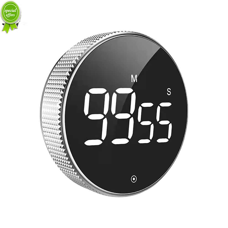 New Digital Timer Kitchen Timer Manual Countdown Electronic Alarm Clock Magnetic LED Mechanical Cooking Timer Shower Study Stopwatch