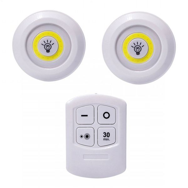 Lumière LED sous-meuble à intensité variable, avec télécommande, à piles, pour placards, garde-robe, éclairage de salle de bains, D2.0, nouvelle collection