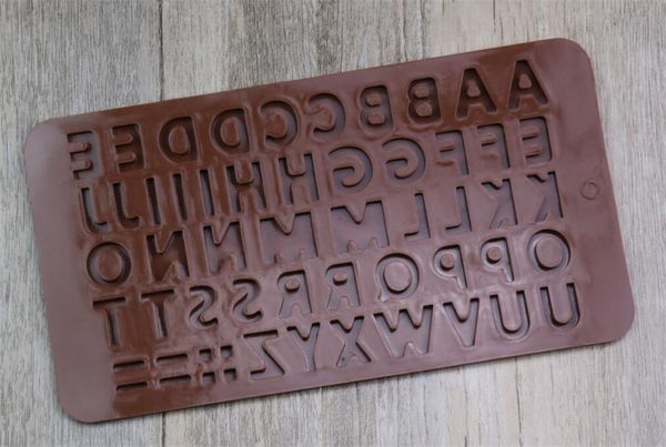 Nouveaux outils de décoration de gâteau de salle à manger silicone chocolat moule lettre et numéro fondant moules biscuits ustensiles de cuisson KD1