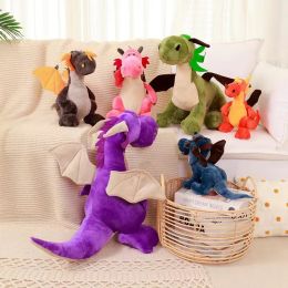 Nieuwe dinosaurus pluche speelgoed originele serie Bully Dragon Plush Doll Double Head Flying Dragon Doll Children's Birthday Gift Groothandel