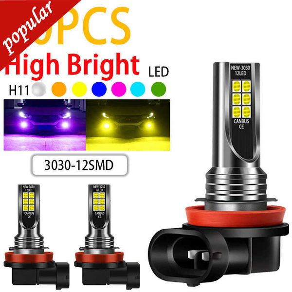 Nouveau rabais 20 pièces H11 H8 H16JP haute qualité 3030 voiture LED phares antibrouillard avant antibrouillard ampoules blanc bleu jaune doré citron vert