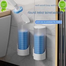 Nieuwe wegwerpbare toiletborstel Wandgemonteerd reinigingsgereedschap voor badkamer Vervangende opzetborstel Wc-accessoires