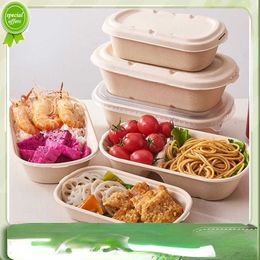 Nieuwe wegwerp papieren maaltijddoos Saladebox Afbreekbare lunchbox Milieuvoedsel Afhaalverpakking
