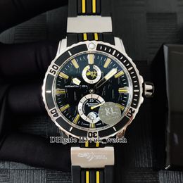 Nieuwe Diver 266-10-3 / 92 Automatische Herenhorloge Zwart Dial Datum Rubberen Strap 43mm Gents Business Horloges 8 kleuren