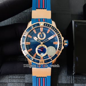 Nouveau Diver 266-10-3/93 Montre Homme Automatique Boîtier En Or Rose Cadran Bleu Date Bracelet En Caoutchouc 43mm Gents Sport Montres 8 Couleurs