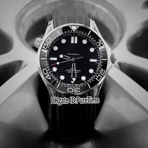 Nuevo Diver 300M 210.32.42.20.01.001 Miyota 8215 Automático A8800 Reloj para hombre Caja de acero Bisel negro Textura negra Esfera Caucho Puretime I03m13