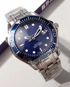 Nieuwe Diver 300m 212.30.41.20.03.00 Steel Case Blue Bezel Dial Miyota 8215 Automatische Mens Horloge Roestvrijstalen horloges TimeZonewatch E25A1