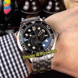 Nieuwe Diver 300m James Bond 007 Limited 210 62 42 20 01 001 Zwarte wijzerplaat automatisch herenhorloge roestvrijstalen armband herenhorloges P283b