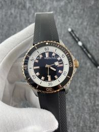 Nieuwe duikherenhorloge automatische mechanische horloges voor man de luxe keramische kalenderweergave Orange Blue Sports Tape 2813 Beweging Polshorloge Luminous Pointer