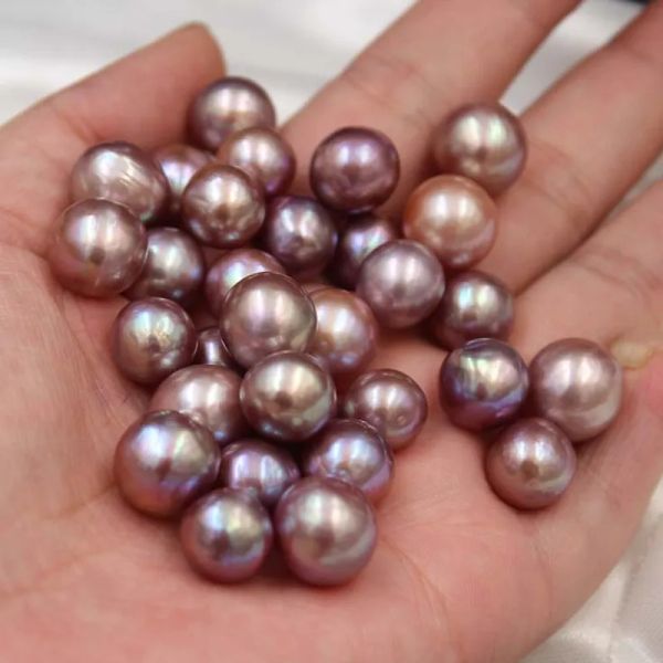 Nouveau DIY Perles Insolite Haute Lustre Poire D'eau Douce Violet Baroque Edison Naturel Grande Perle Perles Lâches De Perle Accessoires En Gros