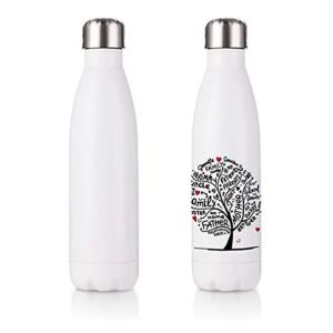 NOUVEAU DIY Blank Sublimation 17oz Cola Bouteille Flacon À Vide Bouteille D'eau De Sport En Acier Inoxydable Double Paroi Thermos avec Couvercle FY4604