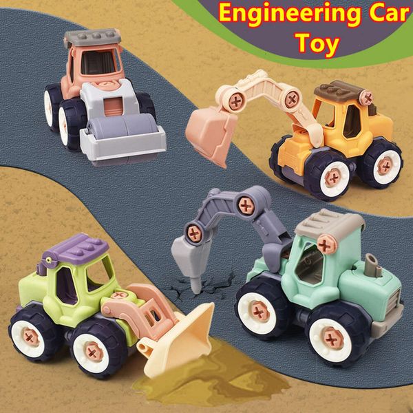 Nouveau bricolage Construction jouet ingénierie voiture créative Minuature camion chargement déchargement en plastique camion jouet assemblage enfants jouets éducatifs