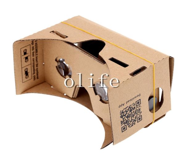 Nuevo DIY Google Cardboard VR Teléfono Realidad virtual Gafas de visualización 3D para Iphone 6 6S plus Samsung S6 edge S5 Nexus 6 Android4625759
