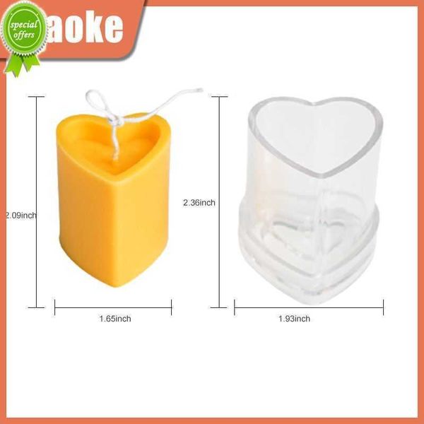 Nouveau bricolage à la main bougie moule en trois dimensions cylindrique amour Concave haut amour bougie faisant des moules en plastique acrylique moule Kits