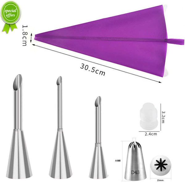 Nouveau DIY Réutilisable Puff Gâteau Glaçage Tuyauterie Silicone Pâtisserie Sac Crème Cupcake Beurre Tube Buse Décor Cuisson Sacs Cuisine Outils