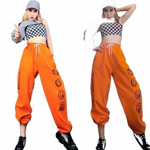 Nouveaux Costumes de danse Dj Jazz Hip-Hop Vêtements de danse Adultes Vêtements de performance Femme à manches simples Pantalons amples Tenues SL4544 a2B2 #