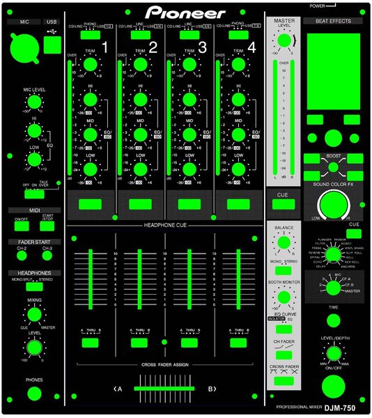 NOUVEAU DJM750 DJM-750 Panneau de Table de Mixage DJ Film Protecteur Noir PVC Matériel