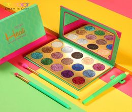 Nieuwe Docolor Heat Eyeshadow Palette Make -up Glitter oogschaduw 15 kleuren Ultra Shimmer Eyeshadow Palet Waterdichte Cosmetics 3096541