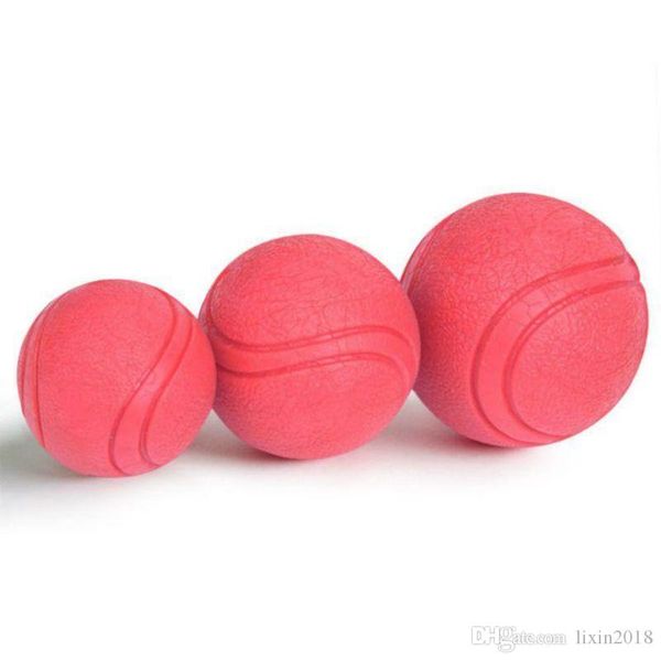 Jouets pour chiens, pour petites et grandes dents molaires en caoutchouc rouge, Train de morsure, solide, résistant aux morsures, élastique, Non toxique, sans odeur, balle pour animaux de compagnie