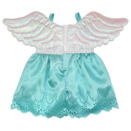 Nueva muñeca linda alas de alas de falda nacida para bebé en forma de 18 pulgadas 42cm accesorios de muñecas ropa para el festival del bebé regalo de cumpleaños