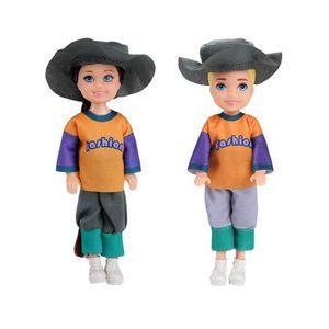 Mini Dolls Children's Toys 5 pouces avec accessoires de costumes Diy Kids Girls Games Express Articles d'anniversaire Cadeaux de Noël