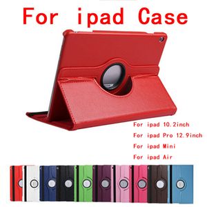 Voor iPad-zaak voor iPad Pro Air Mini Spin Holder Cover 12.9 10.2 10.5 9.7 Inch Beschermhoes Coque