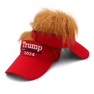 Nouveau Donald Trump 2024 Cap USA Casquettes de Baseball Haut De Perruque Snapback Président Chapeau 3D Broderie Chapeaux