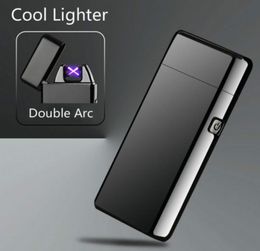 Nouveau arc double arc USB plus léger plasma Plasma Plase à vent Cigarette sans flamme à la cigarette colorée colorée Lighters1703754