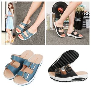 Nouvelles sandales décontractées à double boutonnage pour femmes pour la maison et l'extérieur, chaussures de sport version coréenne GAI mignonnes colorées eur 35-42 rose bleu