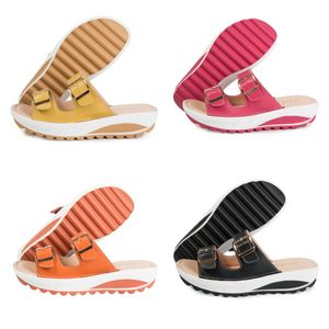 Nouvelles sandales décontractées à double boutonnage pour femmes pour la maison et l'extérieur, chaussures de sport version coréenne GAI mignonnes colorées rose bleu 2024
