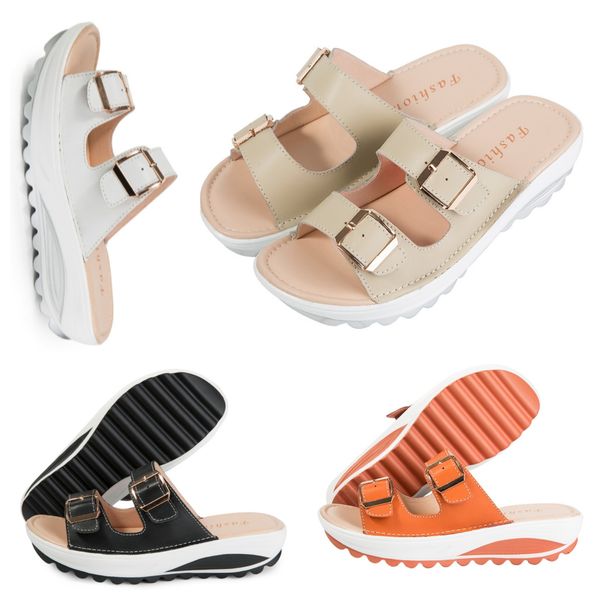 Nouvelles sandales décontractées à double boutonnage pour femmes pour la maison et l'extérieur, chaussures de sport version coréenne GAI mignonnes colorées rose bleu orange jaune eur35-42