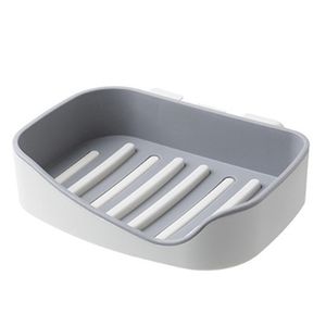 Caja de jabón de plástico portátil de doble drenaje, drenaje de baño, antideslizante, para el hogar, de doble capa, sin perforaciones, cubierta protectora de jabón