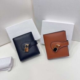 Nouveau portefeuille à double pli Lisa Same de style serrure de serrure grande Clip d'argent Multi Carte Holder Couple Cadeau à mari Yyds