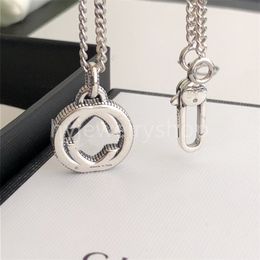 Nieuwe Double G Designer Letter G Lucky Pendant ketting Bracelet Stud Earring Ring Set 925 Sterlling Silver Jewelry Men Women Valentijnsdag GGN009