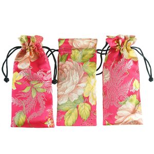 Nouveau double couche peigne sac petit sac à main en soie cadeau sac multicolore chinois spécial petits sacs en soie cadeau d'affaires promotionnel logo personnalisé