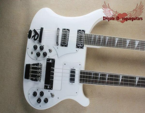 Nouvelle guitare basse à Double cou basse à 4 cordes et guitare à 12 cordes guitare électrique blanche OEM disponible 2740879