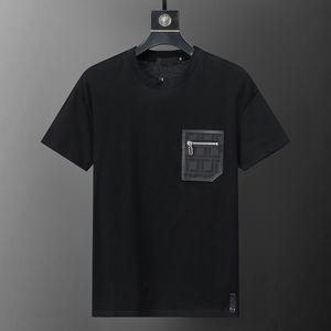 Nieuwe Dubbele Garen Puur Katoen Korte mouwen heren Zomer Losse T-shirt Mode Korte mouwen Luxe Brief Patroon T-shirt M-3XL