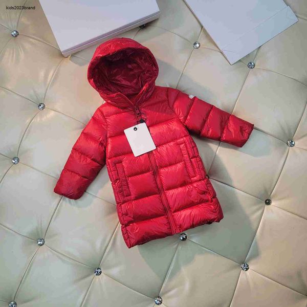 Vestes d'hiver en duvet pour bébé, manteau rouge pour enfant, taille 110 à 170, vêtements de styliste pour enfants, vêtements d'extérieur à capuche de haute qualité pour filles, Nov25, nouvelle collection