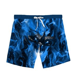 Nouveau Dragon en flamme bleue impression 3D mode hommes femmes survêtements Shorts grande taille S-7XL Harajuku 001